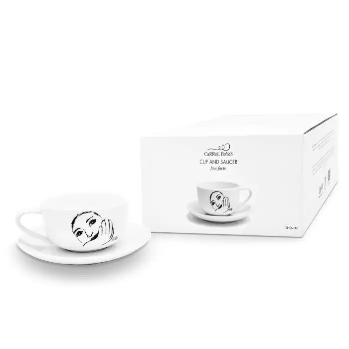 Face Facts CUP AND SAUCER - Carrol Boyes