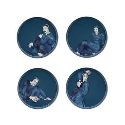 Indigo Blues SIDE PLATE SET OF 4 - Carrol Boyes