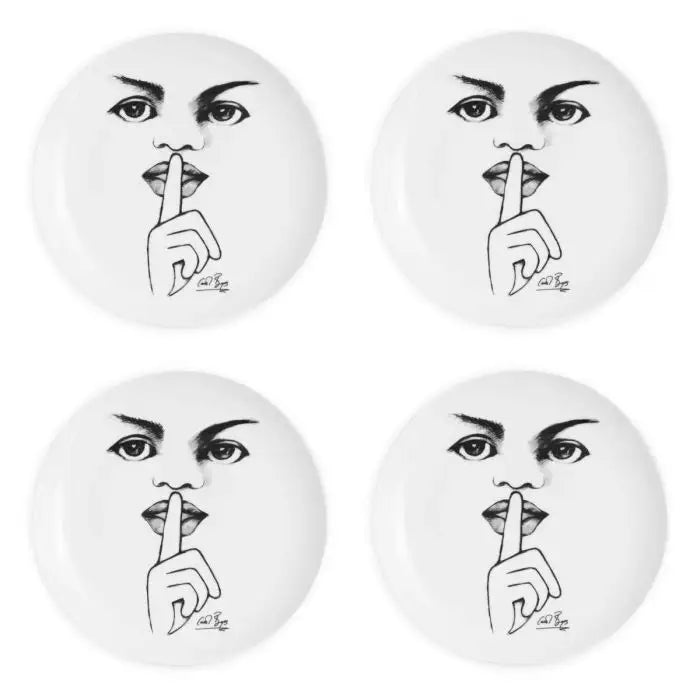 It's A Secret! SIDE PLATE SET OF 4 - Carrol Boyes