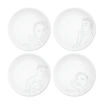 Sketchbook Grey DINNER PLATE SET OF 4 - Carrol Boyes