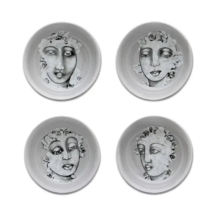 Succulent Faces CEREAL / SOUP BOWL SET OF 4 - Carrol Boyes