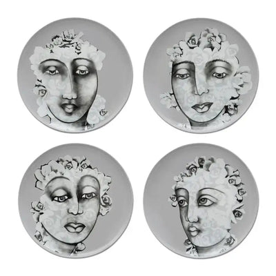 Succulent Faces DINNER PLATE SET OF 4 - Carrol Boyes