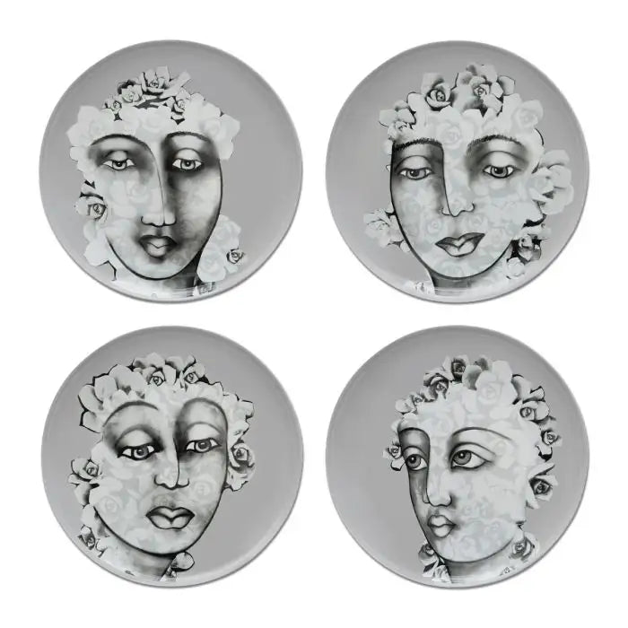 Succulent Faces DINNER PLATE SET OF 4 - Carrol Boyes